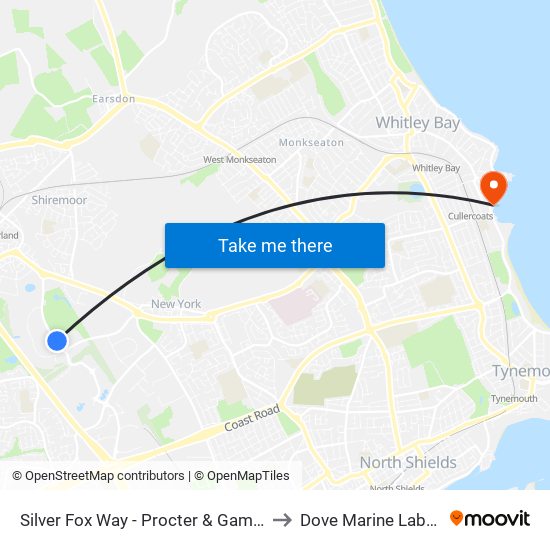 Silver Fox Way - Procter & Gamble, Cobalt to Dove Marine Laboratory map