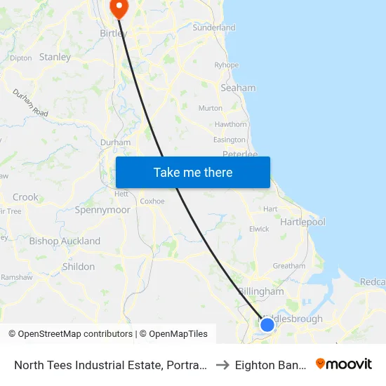 North Tees Industrial Estate, Portrack to Eighton Banks map