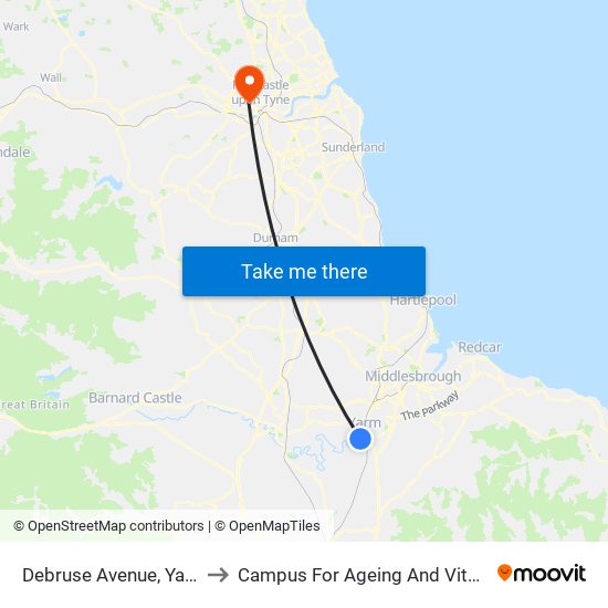 Debruse Avenue, Yarm to Campus For Ageing And Vitality map