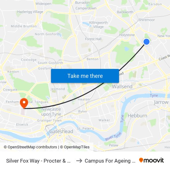 Silver Fox Way - Procter & Gamble, Cobalt to Campus For Ageing And Vitality map