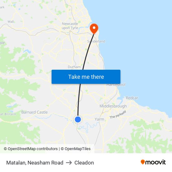 Matalan, Neasham Road to Cleadon map