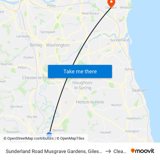 Sunderland Road Musgrave Gardens, Gilesgate Moor to Cleadon map