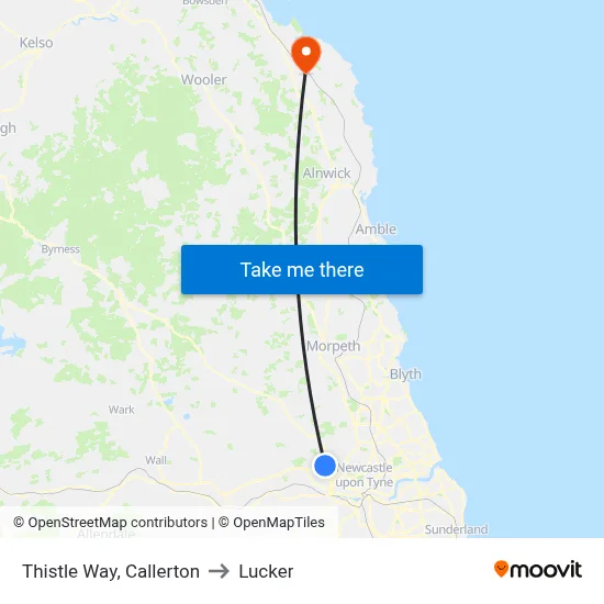 Thistle Way, Callerton to Lucker map