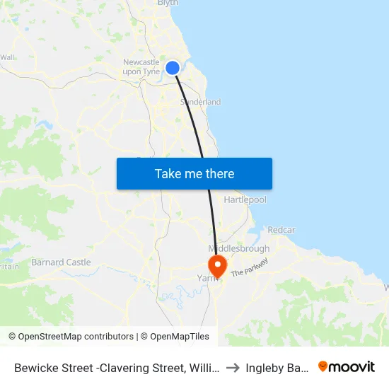Bewicke Street -Clavering Street, Willington Quay to Ingleby Barwick map