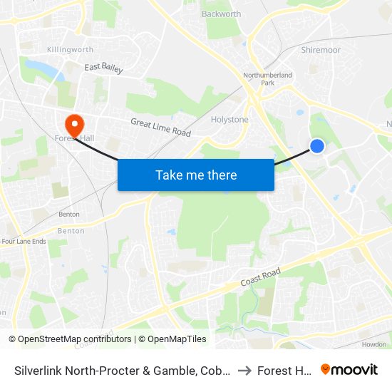 Silverlink North-Procter & Gamble, Cobalt to Forest Hall map