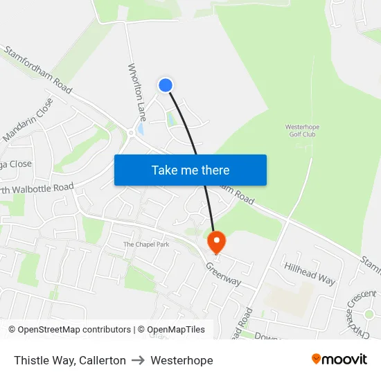 Thistle Way, Callerton to Westerhope map
