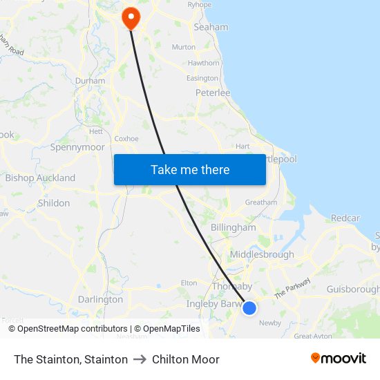 The Stainton, Stainton to Chilton Moor map