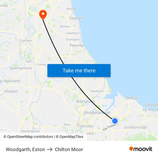 Woodgarth, Eston to Chilton Moor map