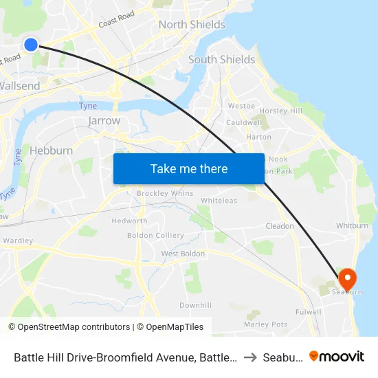 Battle Hill Drive-Broomfield Avenue, Battle Hill to Seaburn map
