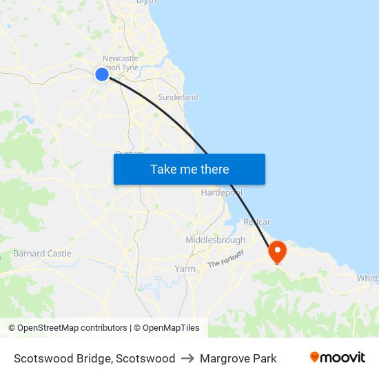 Scotswood Bridge, Scotswood to Margrove Park map