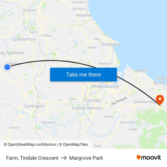 Farm, Tindale Crescent to Margrove Park map