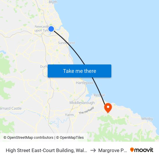 High Street East-Court Building, Wallsend to Margrove Park map
