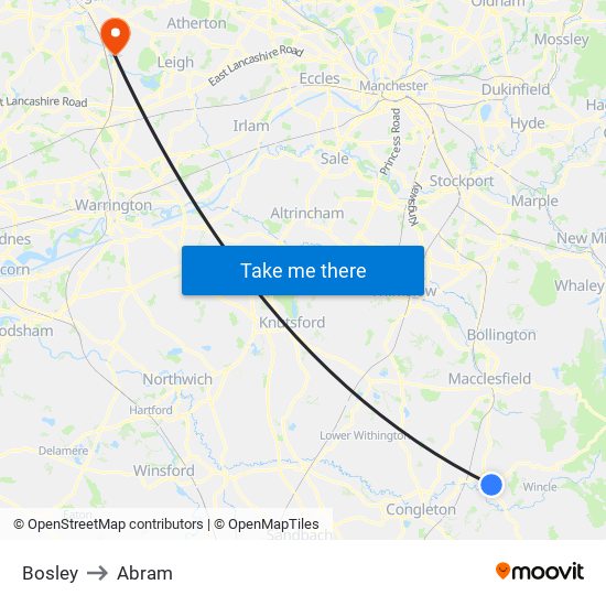 Bosley to Abram map