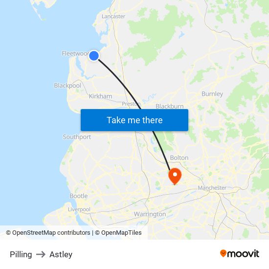 Pilling to Astley map