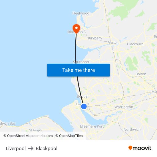 Liverpool To Blackpool, North West With Public Transportation