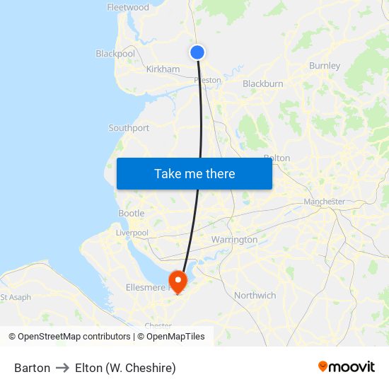Barton to Elton (W. Cheshire) map