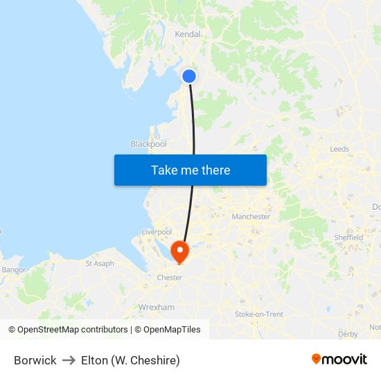 Borwick to Elton (W. Cheshire) map