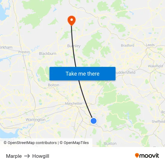 Marple to Howgill map