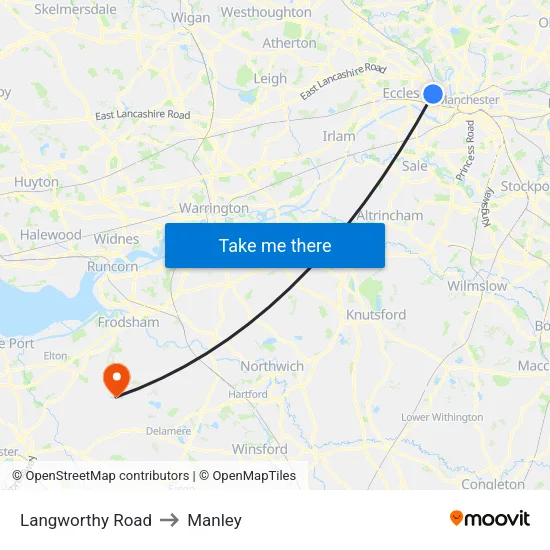 Langworthy Road to Manley map