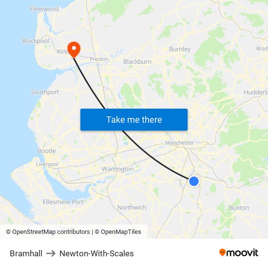 Bramhall to Newton-With-Scales map