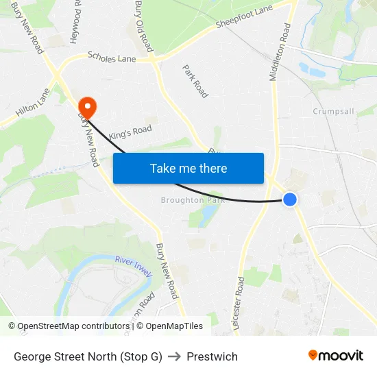 George Street North to Prestwich map