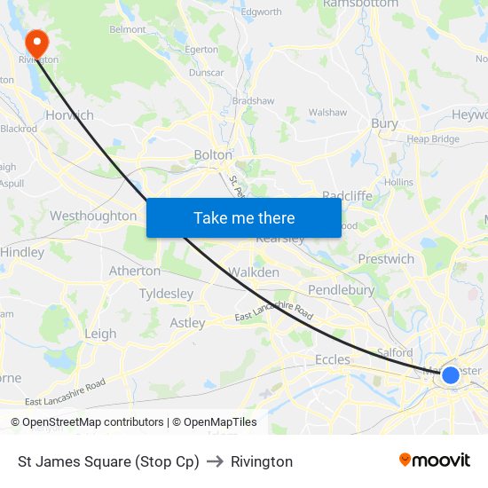 St James Square (Stop Cp) to Rivington map