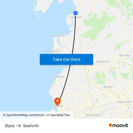 Slyne to Seaforth map