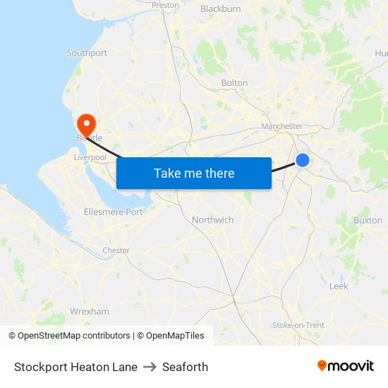 Stockport Heaton Lane to Seaforth map