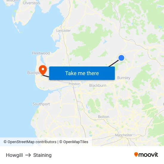 Howgill to Staining map