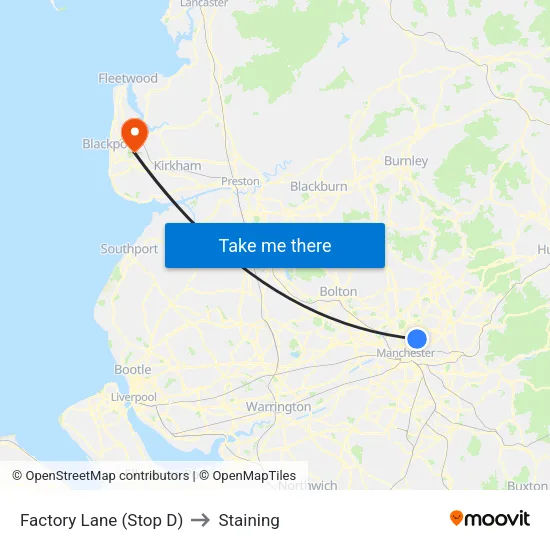 Factory Lane to Staining map