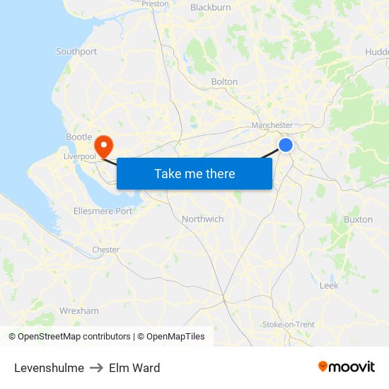 Levenshulme to Elm Ward map