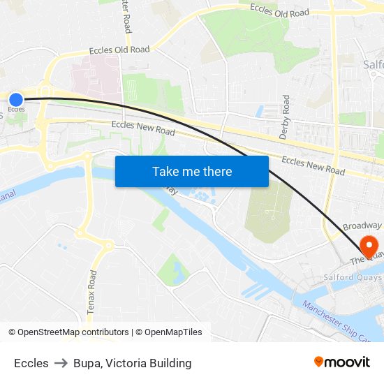 Eccles to Bupa, Victoria Building map