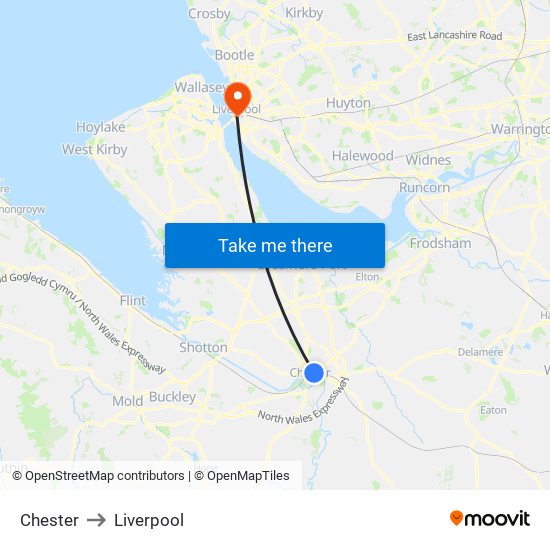 Chester to Liverpool with public transportation