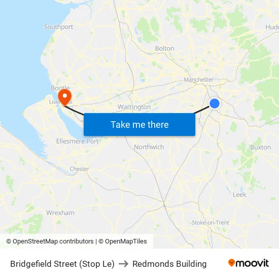 Bridgefield Street to Redmonds Building map
