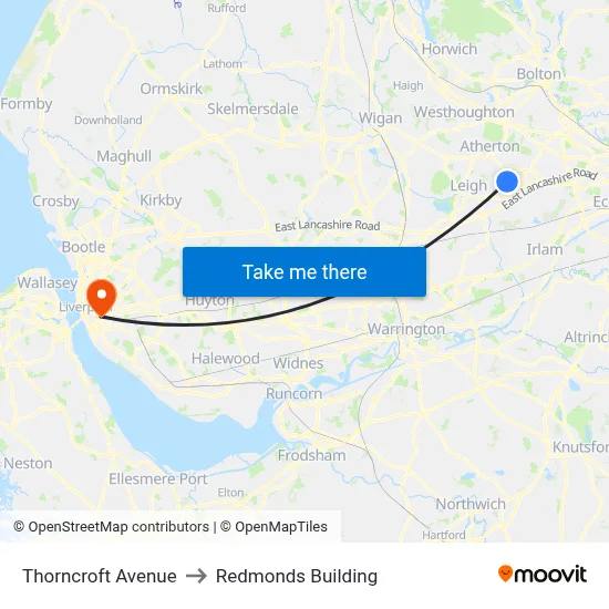 Thorncroft Avenue to Redmonds Building map