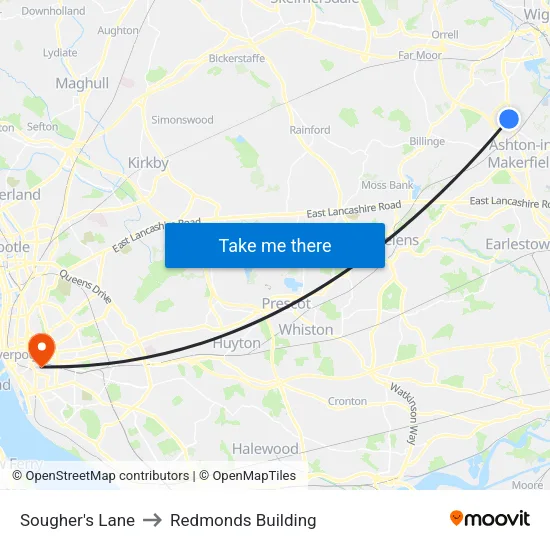 Sougher's Lane to Redmonds Building map
