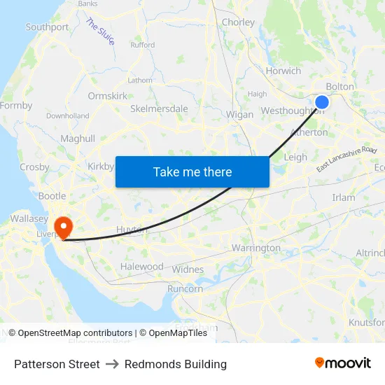 Patterson Street to Redmonds Building map