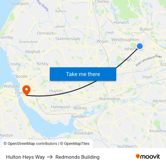 Hulton Heys Way to Redmonds Building map