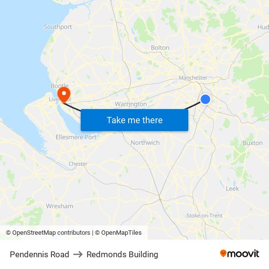 Pendennis Road to Redmonds Building map