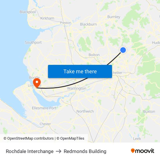 Rochdale Interchange to Redmonds Building map