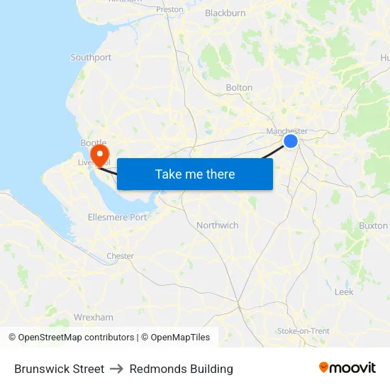 Brunswick Street to Redmonds Building map