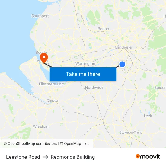 Leestone Road to Redmonds Building map