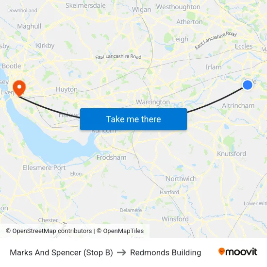 Marks And Spencer to Redmonds Building map