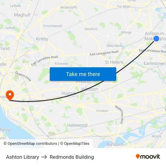 Ashton Library to Redmonds Building map