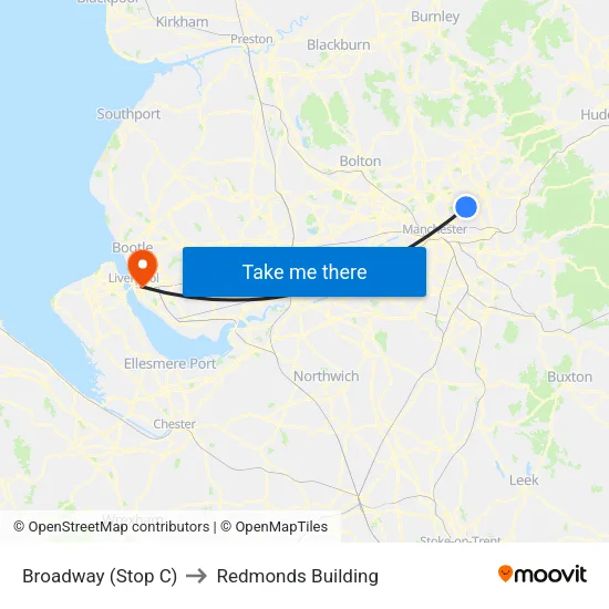 Broadway to Redmonds Building map