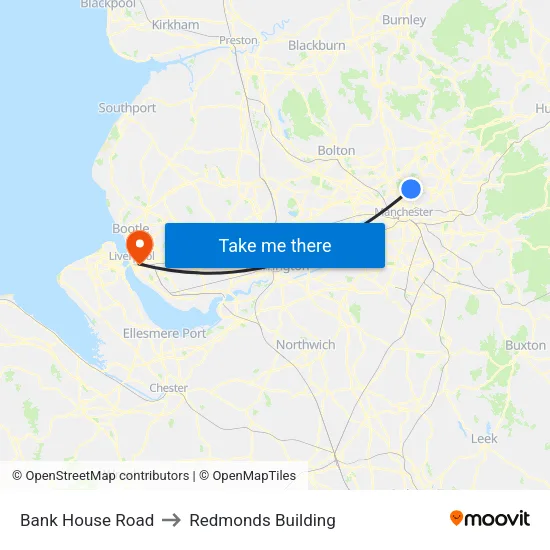Bank House Road to Redmonds Building map
