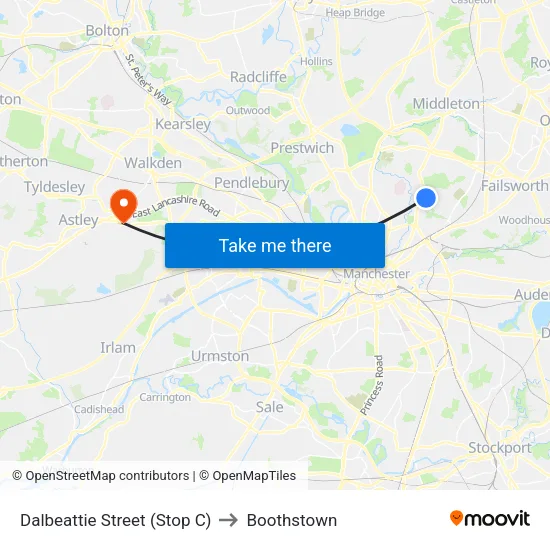 Dalbeattie Street to Boothstown map
