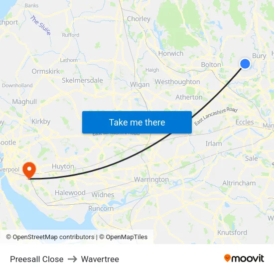 Preesall Close to Wavertree map