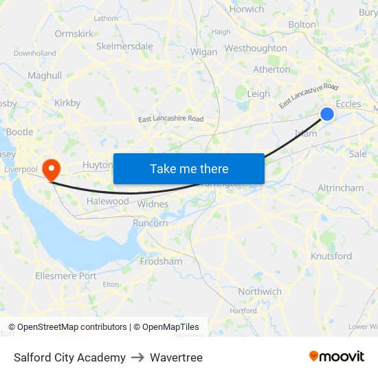 Salford City Academy to Wavertree map