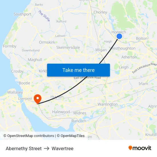 Abernethy Street to Wavertree map